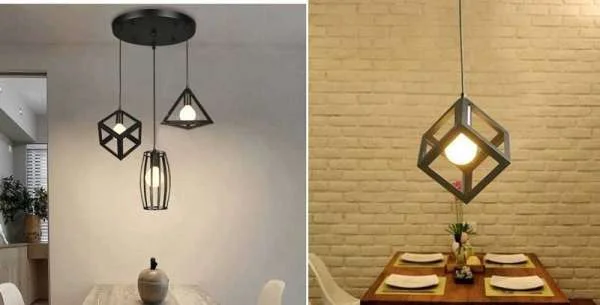 Đèn thả sắt nghệ thuật hiện đại - Đèn thả khung sắt giá rẻ trang trí quán cafe