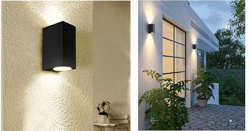Đèn hắt tường ngoài trời đơn giản - Đèn LED trang trí hắt tường ngoài trời hiện đại
