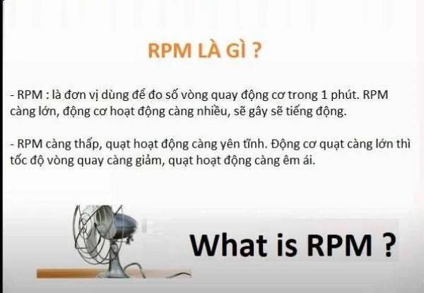 Rpm là gì? Thông số rpm có ý nghĩa như thế nào trong quạt trần đèn