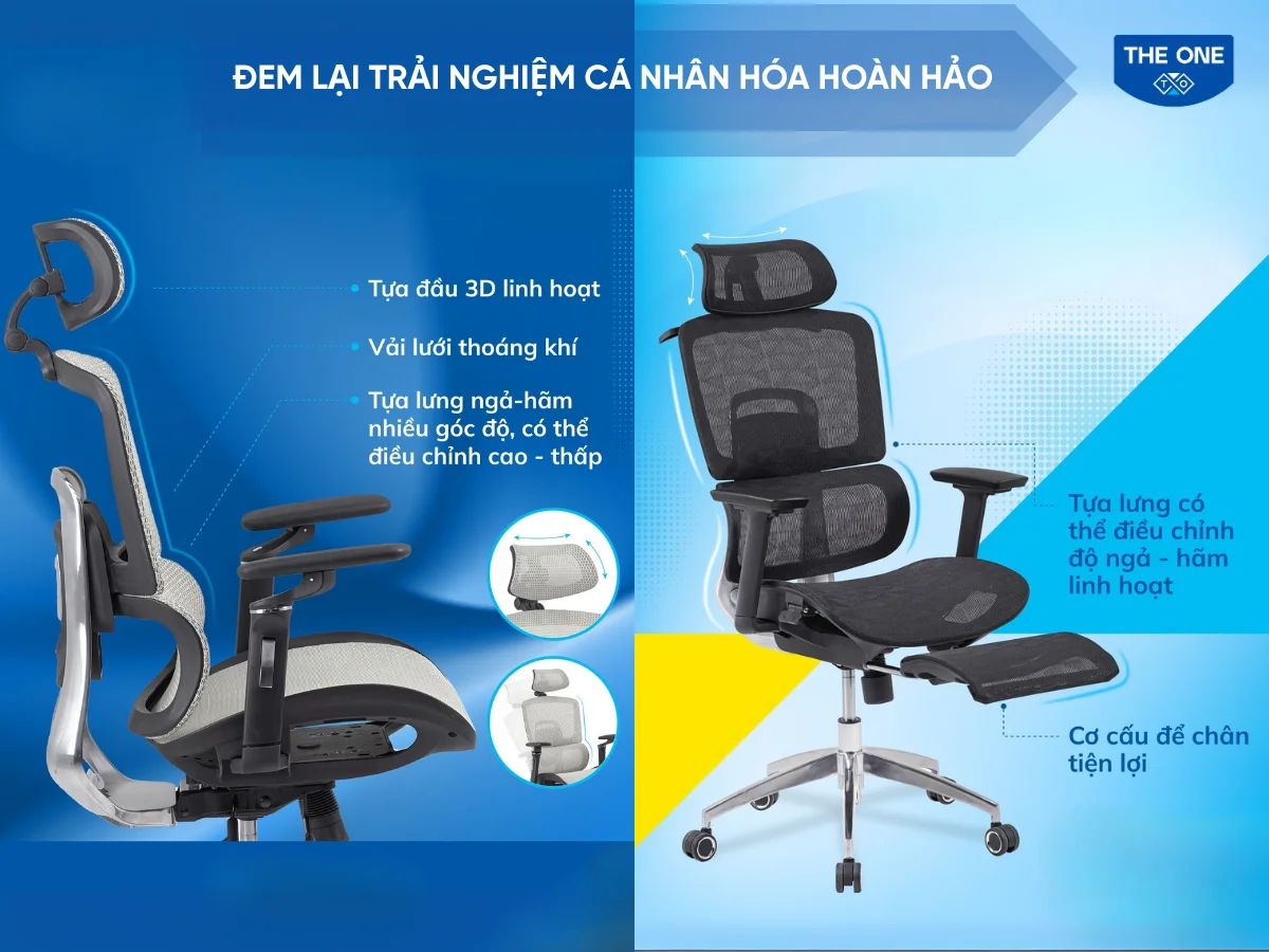 Ghế công thái học là giải pháp hàng đầu cho các văn phòng của doanh nghiệp.